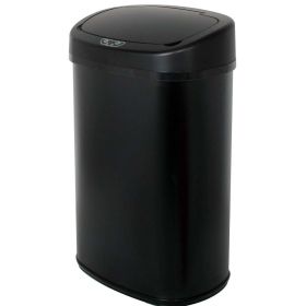 Black 13-Gallon Kitchen Trash Can w/Touch Free Sensor Lid