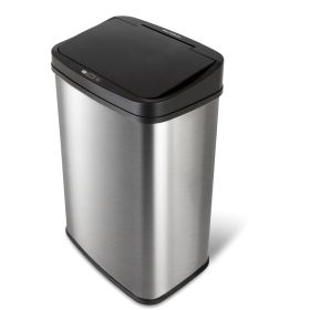 Black Top 13-Gallon Stainless Steel Trash Can w/ Sensor Lid