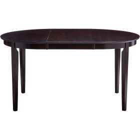 Contemporary Oval Dining Table in Cappuccino Wood Finish