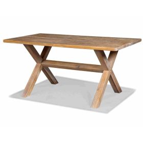 Modern Farmhouse Dining Table in Distressed Driftwood Finish