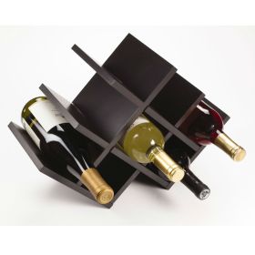8-Bottle Mariposa Wine Rack Dark Brown Finish