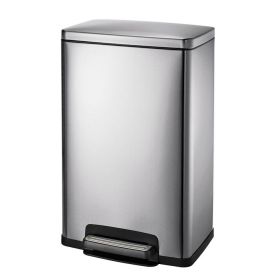13-Gallon Stainless Steel Trash Can w/ Step Lid
