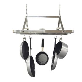Heavy Duty Ceiling Mounted Rectangle Stainless Steel Pot Rack