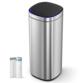 Motion Sensor Stainless Steel Trash Can w/ Ozone Button