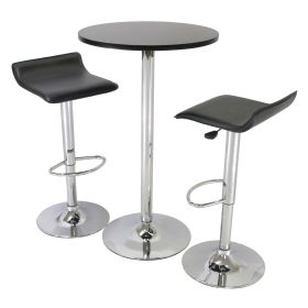 3 Piece Modern Dining Set W/ Bistro Table & Two Stools