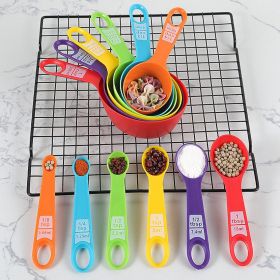 Set 12 Pieces Plastic Measuring Cup Measuring Spoon Set