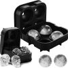1pc 4 Skull Silicone Ice Ball Tray Mold