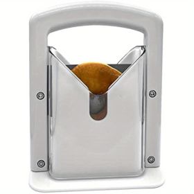 Stainless Steel Bagel Guillotine Slicer W/ Safety Handle