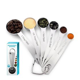 Measuring Spoons; 6pcs Stainless Steel Measuring Spoons