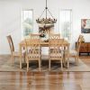 Dining Table Set w/ 6 Chairs, Extendable Kitchen Table