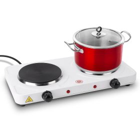 Double Electric Burner Portable Dual Counter Stove