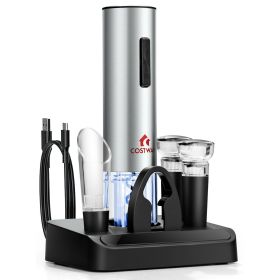 6-in-1 Electric Wine Bottle Opener Set w/ Foil Cutter