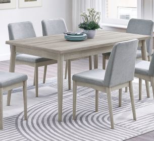 Natural Wood Grain Color Rectangle Dining Table 1pc
