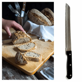 8" Serrated Slicing Bread Knife Stainless Steel
