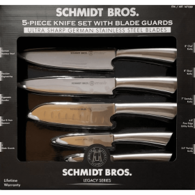 Schmidt bros. 5 Pc Ultra Sharp Knife Set + Blade Guards