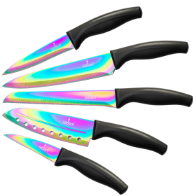 SiliSlick Kitchen Knife Set Titanium Coated
