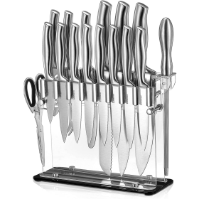 Stainless Steel 17 Pc Kitchen Knife Set