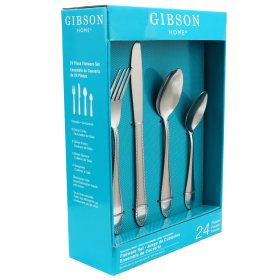Gibson Home 24-Piece Stainless-Steel Flatware Set