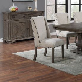 Traditional Formal 2pc Chairs Upholstered Wingback Design