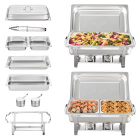 VEVOR 2-Pack Rectangle Chafing Dish Set