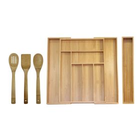 Oceanstar 5 Piece Bamboo Drawer Utensil Organizer