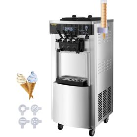 VEVOR Commercial 3 Flavor Soft Ice Cream Machine, 2200W