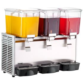 VEVOR Commercial Beverage Dispenser, 3 Tanks