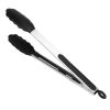 3Pcs Stainless Steel Locking Food Tongs W/ Silicon Tips