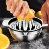 Stainless Steel Citrus Squeezer; Juicer w/ Bowl