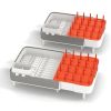 Adjustable Dual-Part Dish Drainer w/ Detachable Utensil Holder