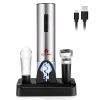 6-in-1 Electric Wine Bottle Opener Set w/ Foil Cutter