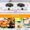 Double Electric Burner Portable Dual Counter Stove