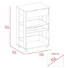Dering Kitchen Cart W/ Caster White & Dark Walnut