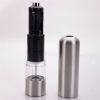 Stainless Steel Electric Pepper Mill & Salt Grinder Silver