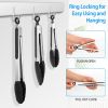 3Pcs Stainless Steel Locking Food Tongs W/ Silicon Tips