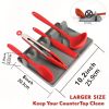 Silicone Utensil Rest With Drip Pad For Multiple Utensils