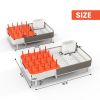 Adjustable Dual-Part Dish Drainer w/ Detachable Utensil Holder