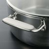 Tri-Ply Clad 6 Qt Covered Stainless Steel Deep Saute Pan