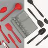 Silicone Utensil Rest With Drip Pad For Multiple Utensils