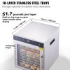 VEVOR Electric Food Dehydrator w/ Digital Adjustable Timer