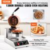 VEVOR Commercial Round Waffle Maker Rotatable Non-Stick