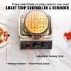 VEVOR Commercial Round Waffle Maker Rotatable Non-Stick