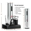 6-in-1 Electric Wine Bottle Opener Set w/ Foil Cutter