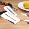 1pc Stainless Steel Spatula/Tongs; Kitchen Bread Tongs