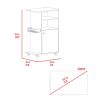 Napenthe 1-Shelf Kitchen Cart W/ Caster Black Wengue