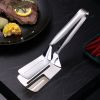 1pc Stainless Steel Spatula/Tongs; Kitchen Bread Tongs
