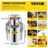 VEVOR 8Gal Stainless Steel Water Alcohol Distiller