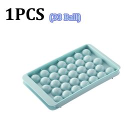 Mini Ice Ball Mold Round Ice Cube w/ Lid (Color: 1PCS 33Ball)