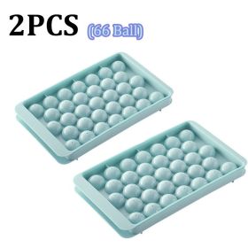 Mini Ice Ball Mold Round Ice Cube w/ Lid (Color: 2PCS 66Ball3)