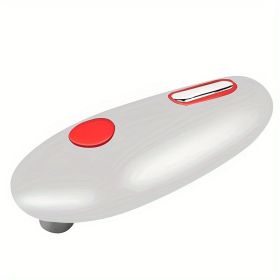 1pc Restaurant Battery Operated Handheld Can Opener (Color: Gray)